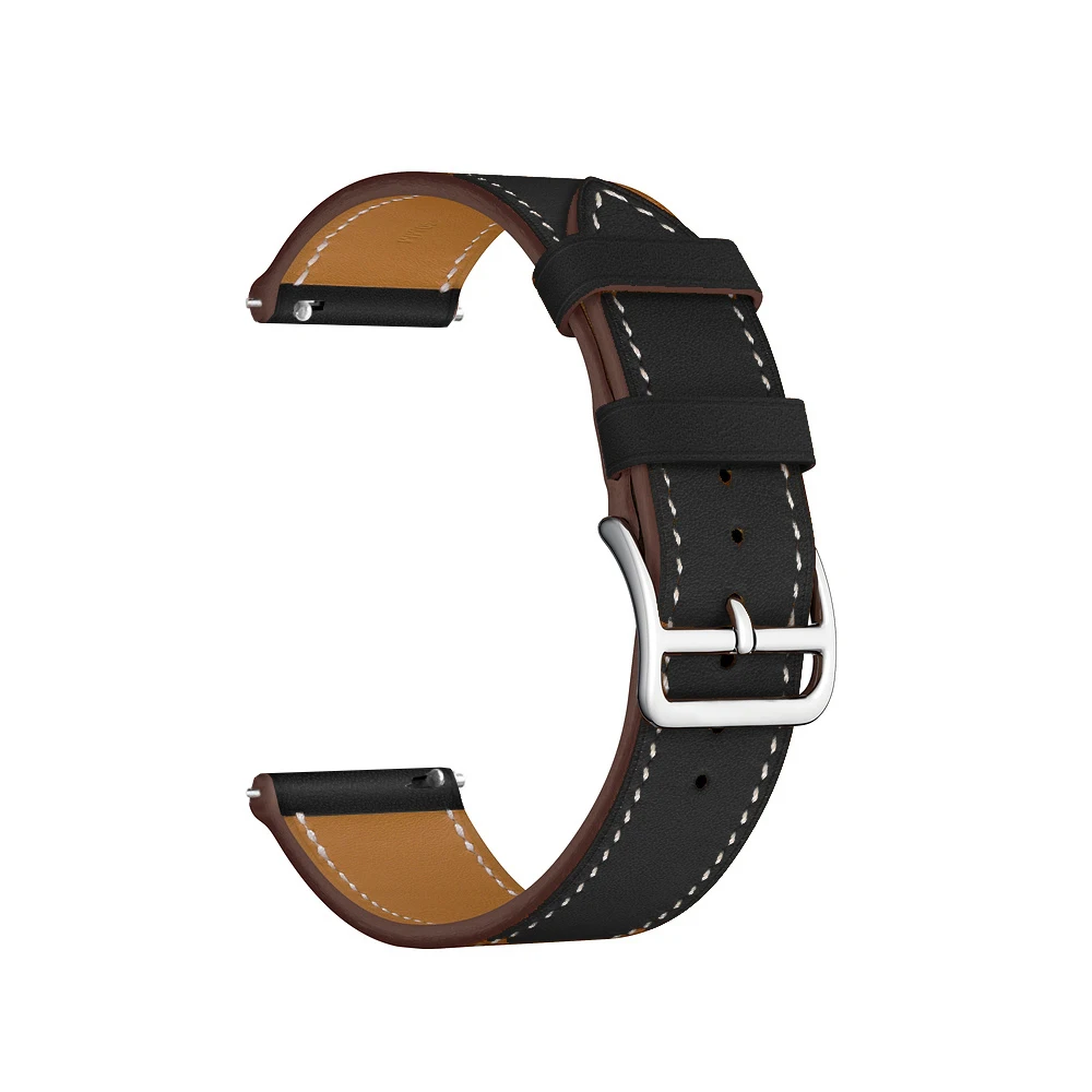 Ремешок из натуральной кожи для смарт часов Garmin Vivoactive 3 цветной сменный Браслет
