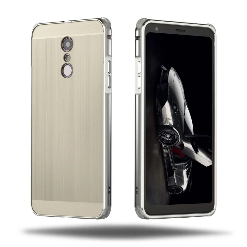 Серебристый Роскошный чехол для LG Stylo 4 Q чехол со стилусом противоударный металлический алюминиевый каркас ультра тонкий чехол для LG Q Stylus Stylo 4 Чехол - Цвет: Серебристый