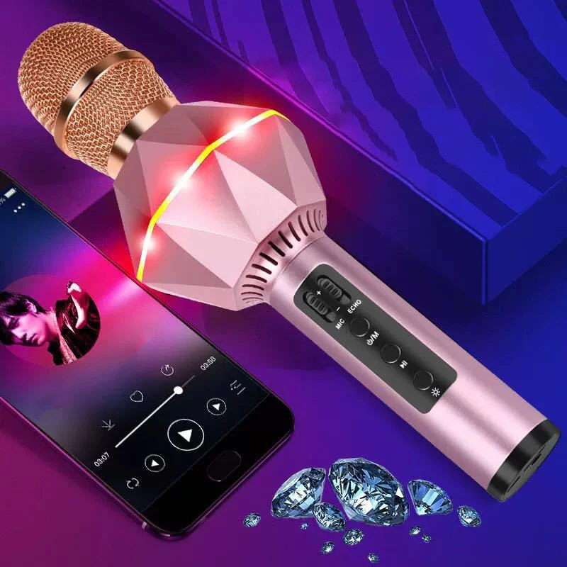 Беспроводной Bluetooth динамик KTV мини домашний микрофон Микрофон модная вспышка
