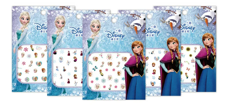 5pcs as picture 5 шт., игрушки для макияжа Эльзы и Анны для девочек, наклейки для ногтей, Белоснежка, Принцесса София, Микки, Минни, детские серьги, наклейки, Gam Princess - Цвет: 5pcs as picture