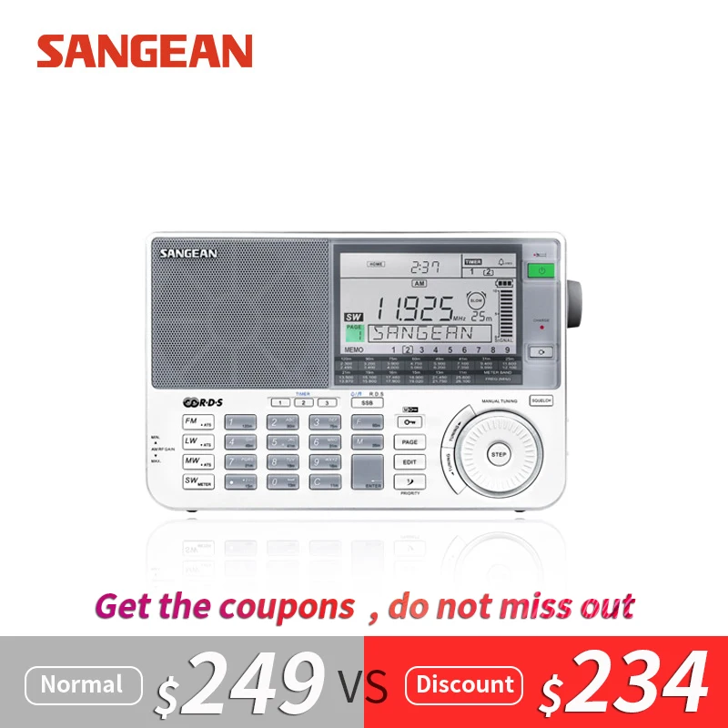 Sangean ATS-909X радио fm полный диапазон радио цифровой демодулятор FM/AM/SW/LW стерео радио