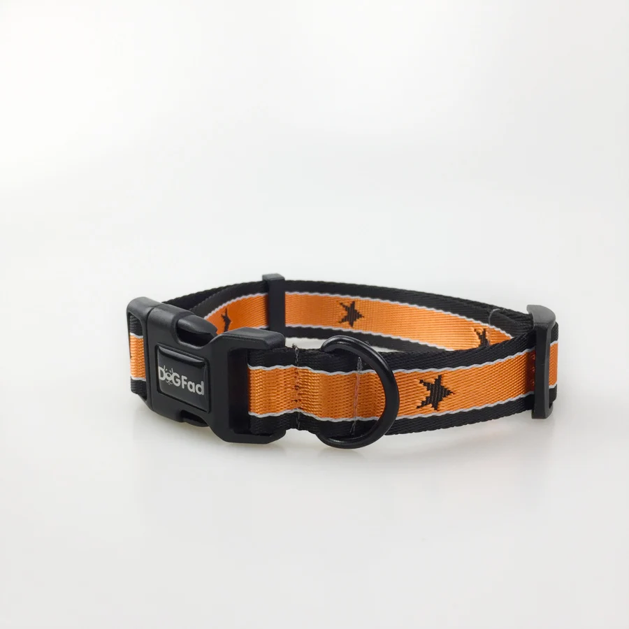 Orange collar Нейлоновый ошейник для собак с пряжкой со звездой, регулируемый ошейники для собак, маленький питомец средних размеров, Тяговый канат - Цвет: Orange collar