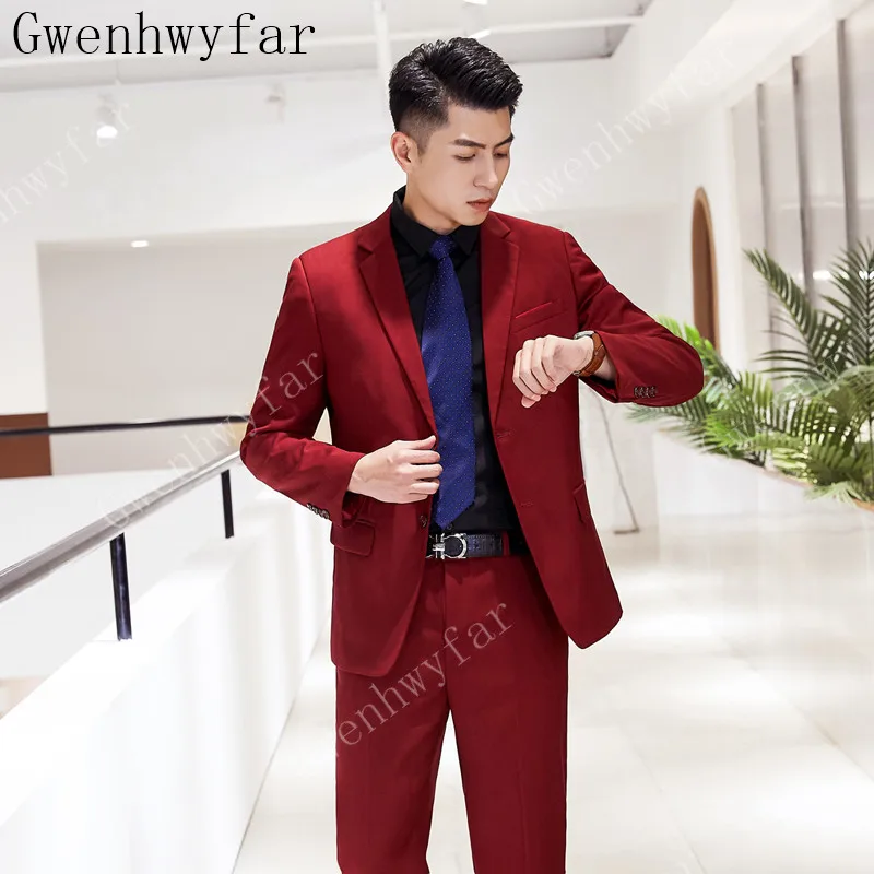 Классические темно-синие свадебные смокинги приталенные костюмы для мужчин