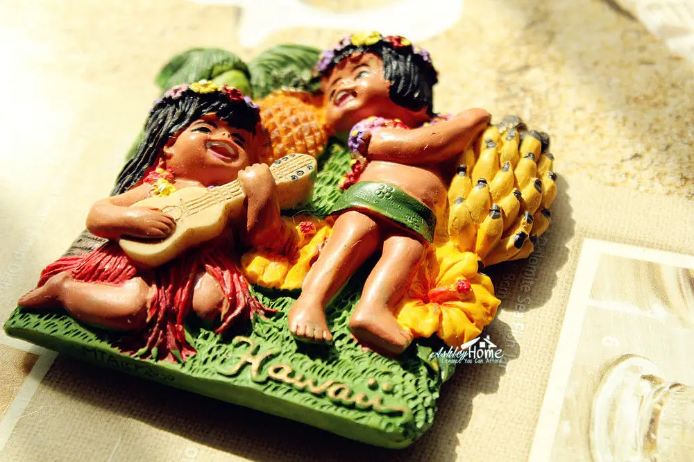 Счастливый праздник на Гаваи США туристический сувенир 3D резиновый магнит