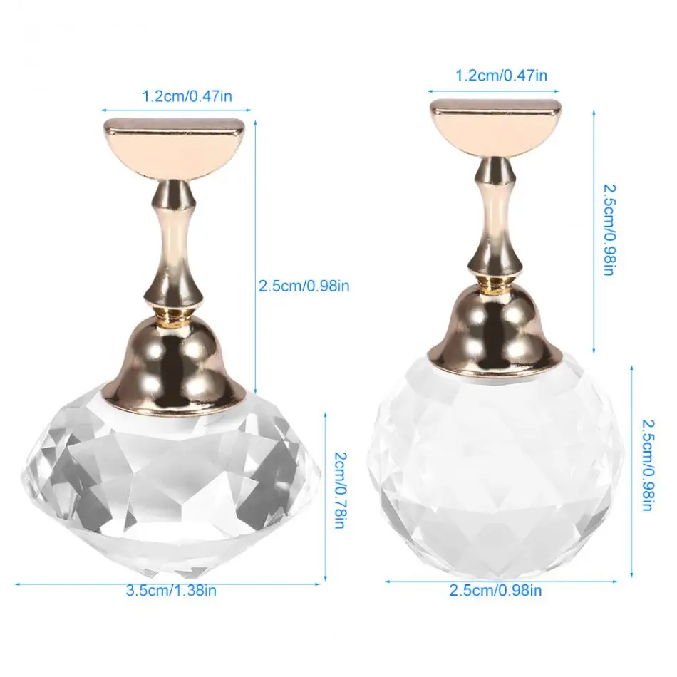 4 Types Magnetic Nail Holder Practice Training Display Stand Acrylic Crystal Holders Alloy False Tip Manicure Tools | Красота и