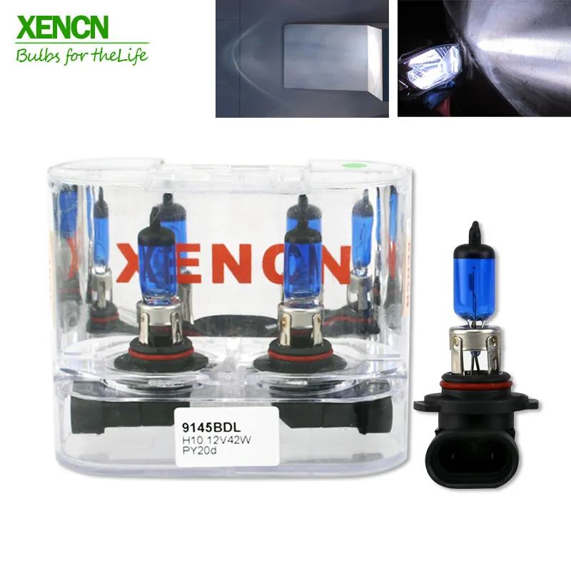 XENCN H10 9145 12V 42W PY20D 5300K Halogen Car Bulbs Auto Lamps 30% More ligh 75M beam free shipping New car lamps 2pcs