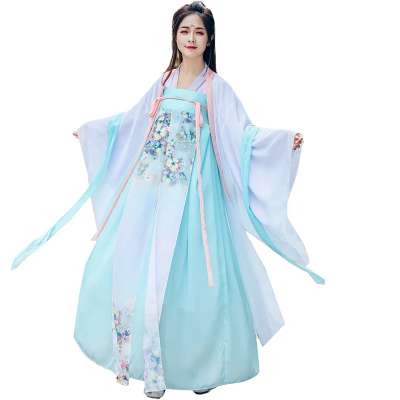 Hanfu Женский костюм феи в китайском стиле Модный Улучшенный принцесса элегантная