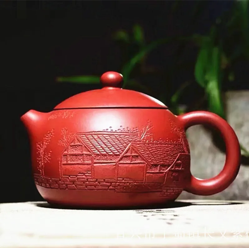 

Yixing teapot Xi Shi pot pure handmade ore Zhu mud Dahongpao Zisha teapot tea set