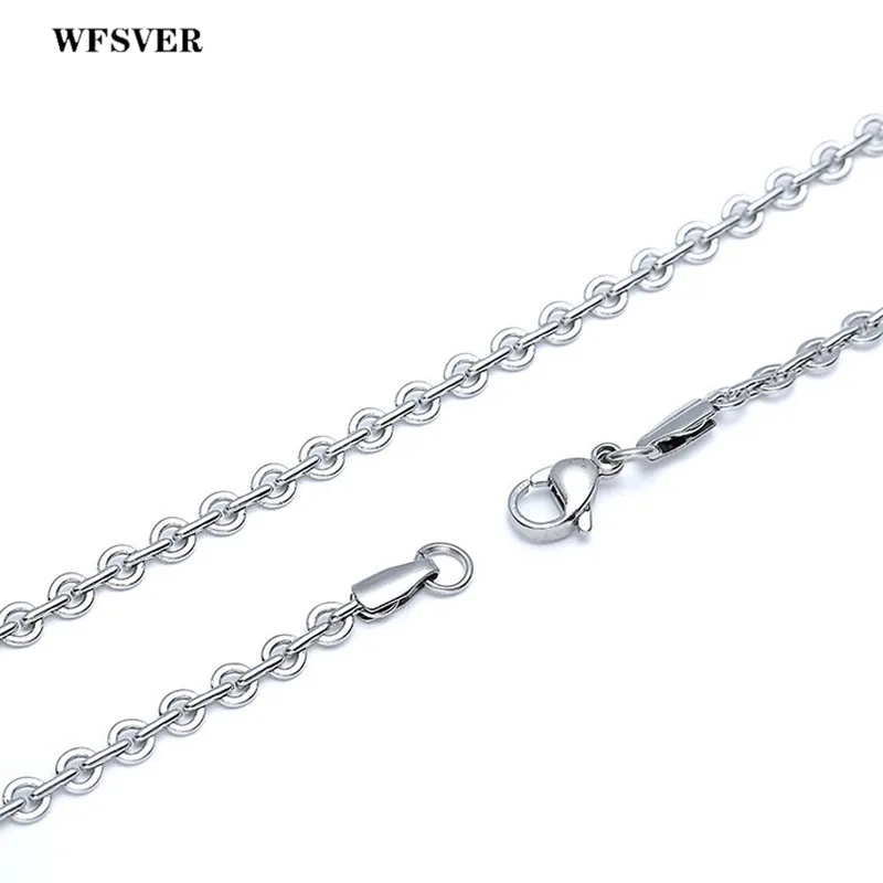 WFSVER 60 см 2 5/3 5 мм нержавеющая сталь цепочка без распорок для ожерелья Diy ювелирных