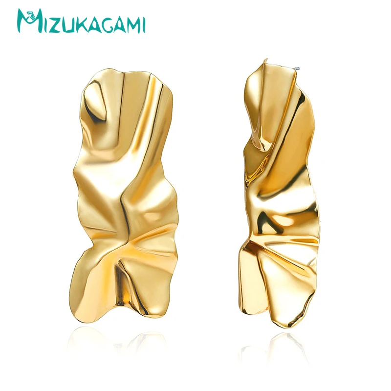 Earrings for Women Gold Silver Irregular Zinc Alloy Metal Long Dangle Aretes De Mujer Modernos 2018 | Украшения и аксессуары