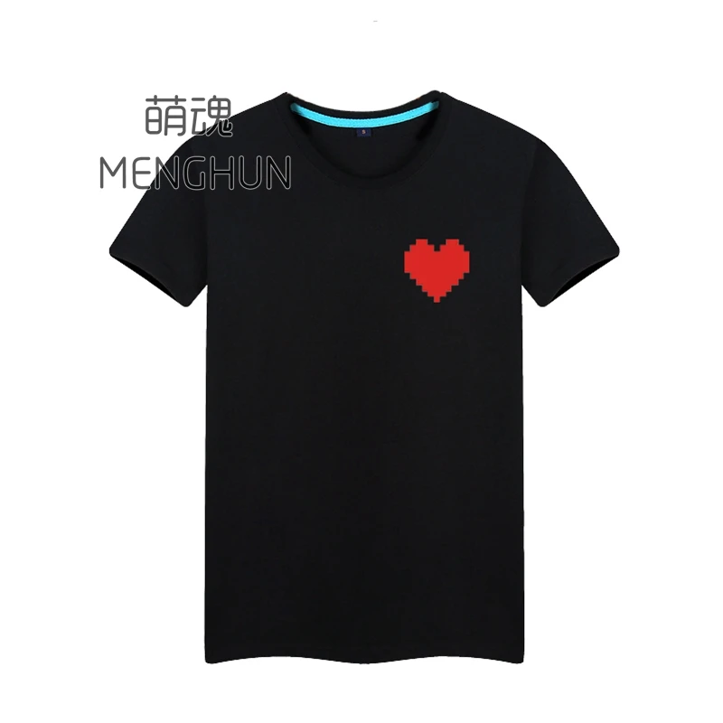 

2018 хлопковые футболки высокого качества на День святого Валентина, футболка с принтом в виде сердца 8 бит, футболки с короткими рукавами для ...