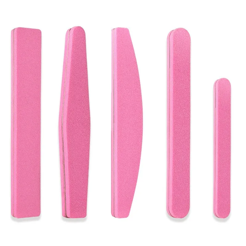 

1 Set Pink Nail Files Buffer a Steel Plate + 10Pcs Replacable 100/180 Grit Buffer Nail Art Tools Buffing Sanding File Sponge NF8