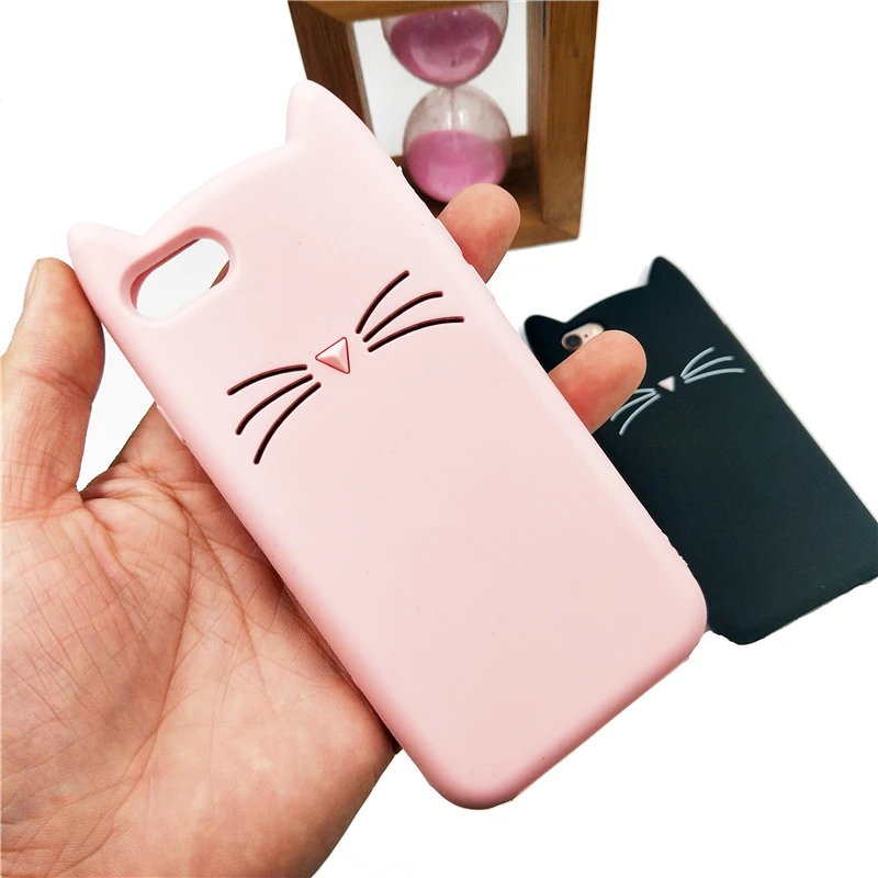 Милый мультяшный чехол борода кошка для телефона iphone 6 6s 7 8 плюс Чехол Coque Мягкие
