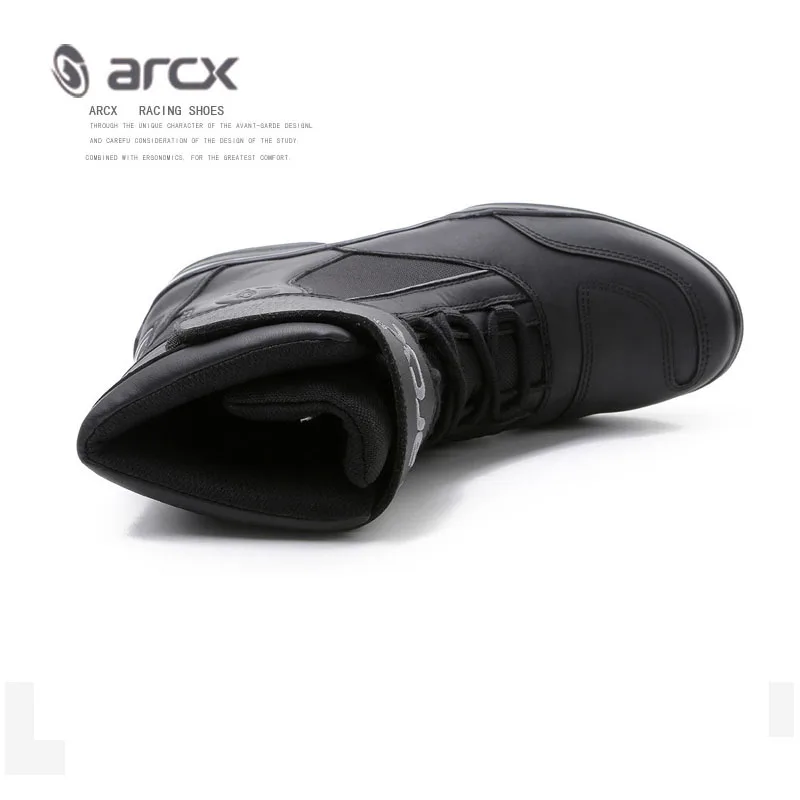 ARCX мотоциклетные кожаные ботинки для езды на дорогах Мужская теплая