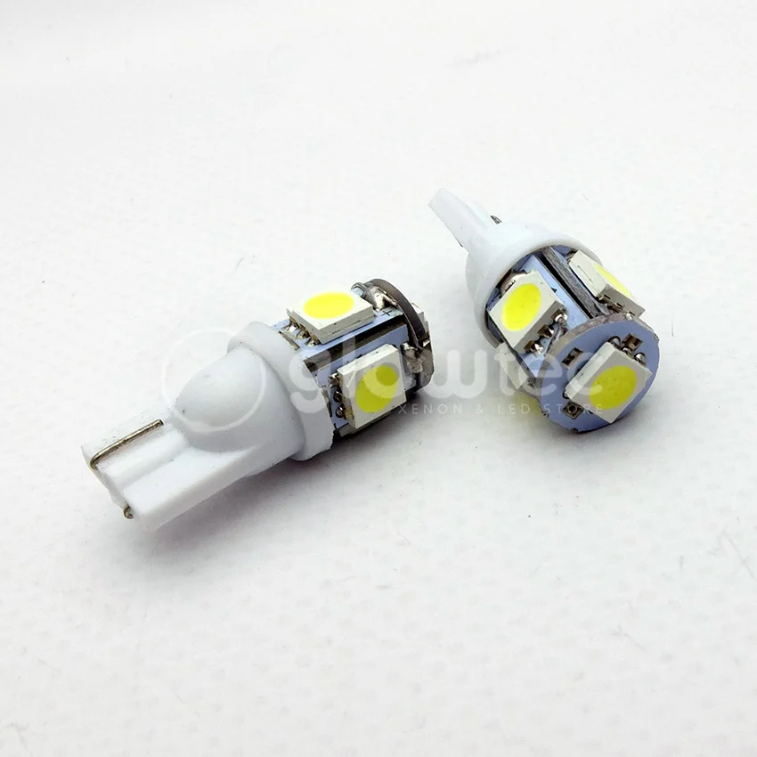 Оптовая продажа 10 шт. T10 5SMD 5050 LED 12V автомобильный светодиодный светильник