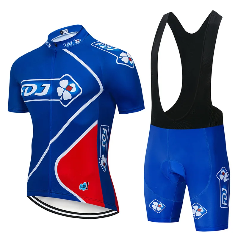 2019 FDJ мужские про команды быстросохнущие велосипедные Джерси дышащая с коротким