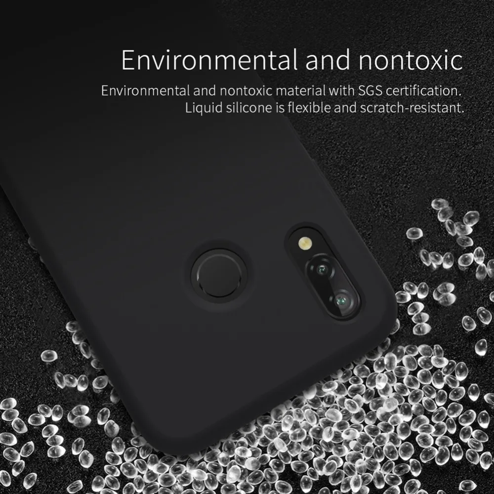 funda for huawei p20 lite case cover NILLKIN Liquid Smooth Silicone For nova 3e 5.84'' luxury protection bags |