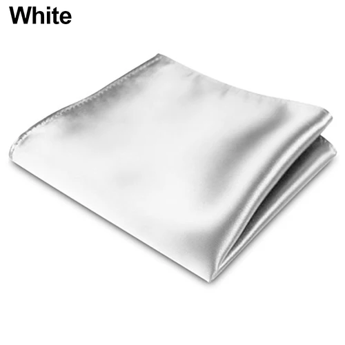 

Men's Satin Solid Plain Color Handkerchief Hanky Pocket Square for Wedding Party