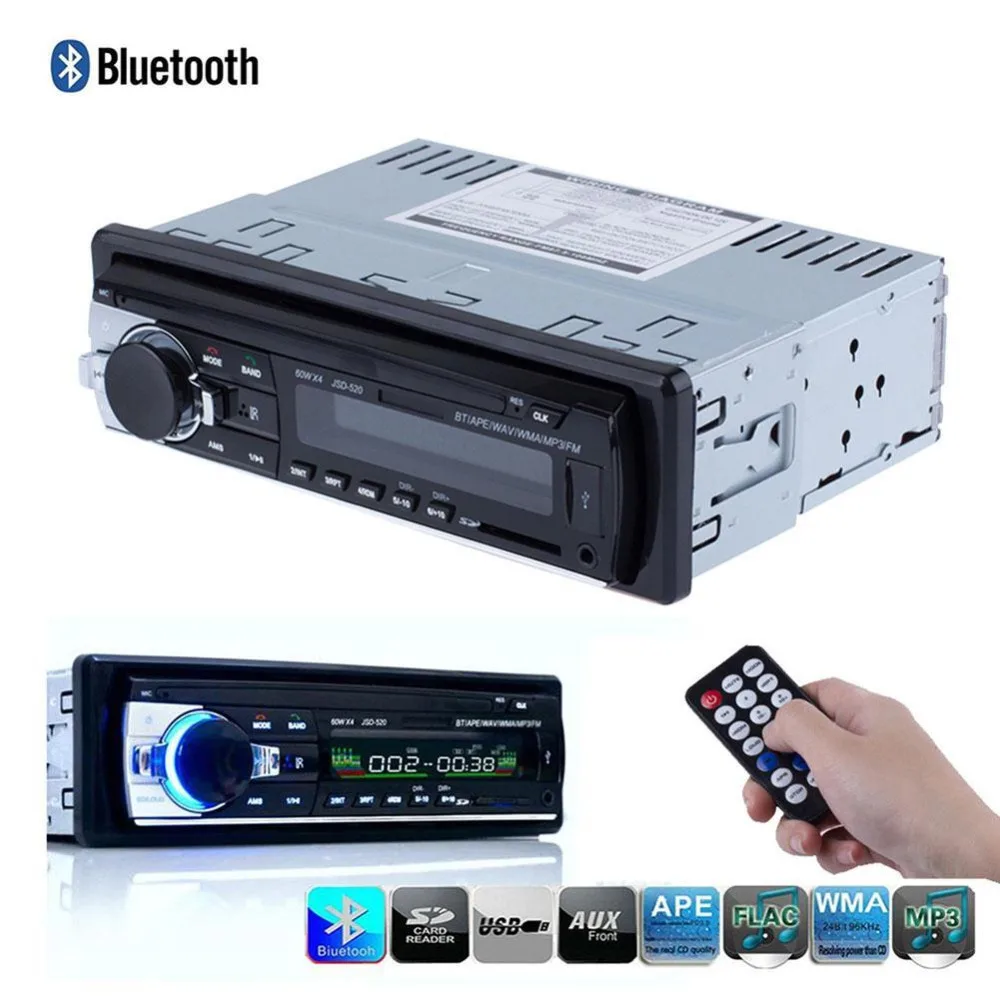 Автомобиль Радио стерео плеер телефон AUX IN MP3 FM/USB/1 Din/Дистанционное Управление 12V