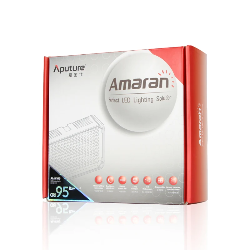 Светодиодный прожектор Aputure для камеры лампа с CRI 95 + фотостудии светодиодный AL