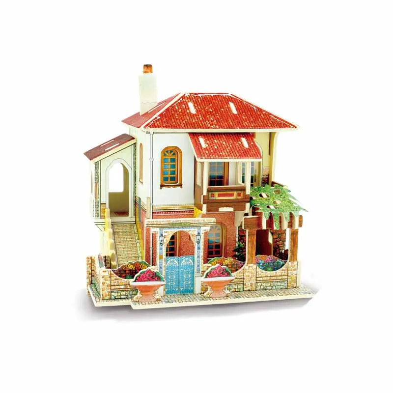 Детские игрушки пазл 3D дом для строительства деревянные шоты головоломки