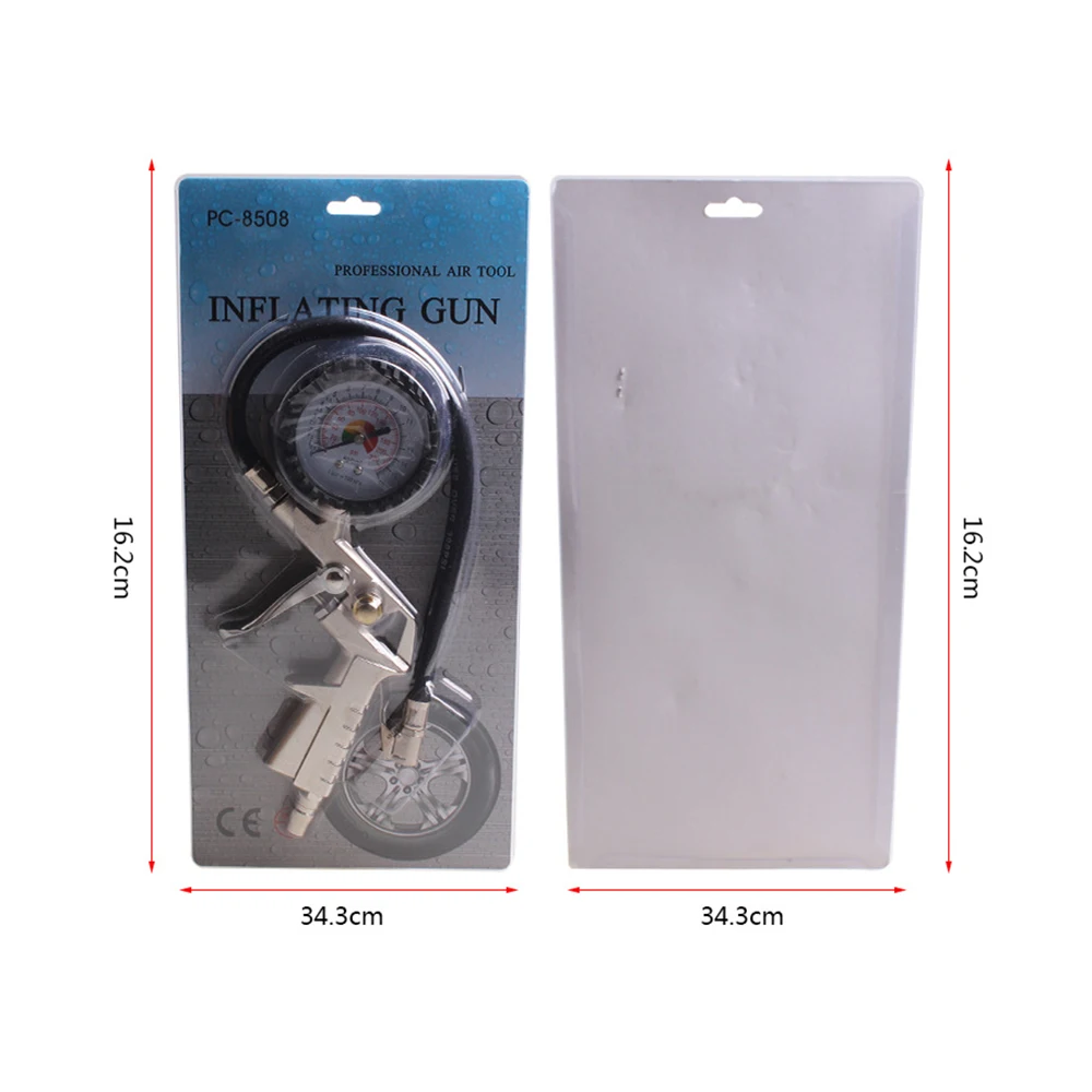 Hot Sale 220 Psi Motorcycle Bicycle Auto Car Tyre Tire Air Pressure Gauge Meter Measurement Vehicle Tester with Inflating Gun |