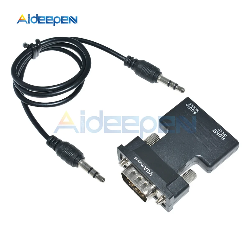 Кабель преобразователь hdmi vga 1080P с переходником Мама папа|Соединители| |