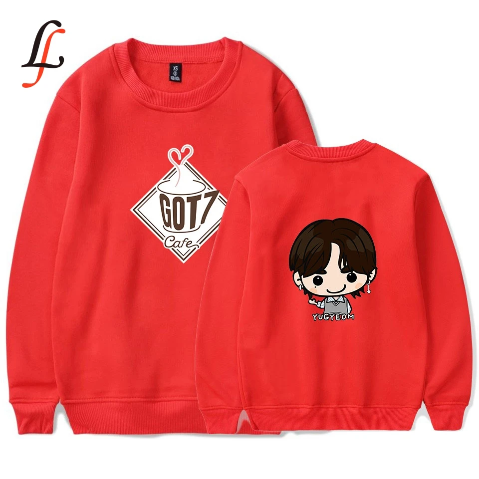 Женские толстовки Got7 Red kpop для мужчин и женщин верхняя одежда в стиле хип-хоп Bangtan