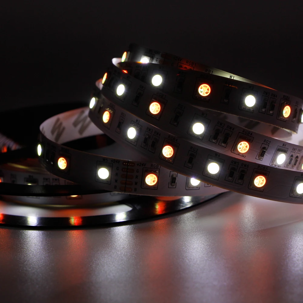 5M RGB/RGBW 5050 SMD светодиодный полосы светильник Водонепроницаемый RGB + белый/теплый