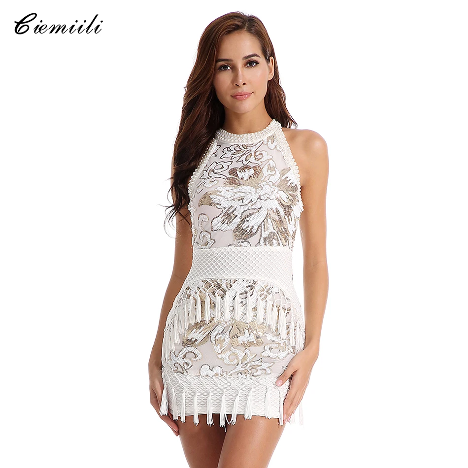 CIEMIILI рукавов Мини платья женщин летние пикантные знаменитостей для вечеринок и