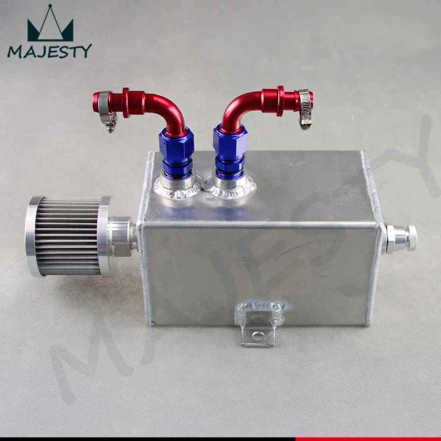 Универсальный 3л алюминиевый маслоуловитель БАК с дыхательным и дренажным