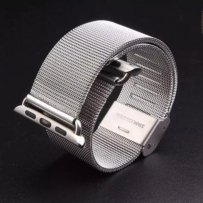 Миланская петля для apple watch, ремешок 4, 3, 44 мм, 42 мм, iwatch, ремешок correa aple, часы 38 мм, 40 мм, браслет из нержавеющей стали, аксессуары