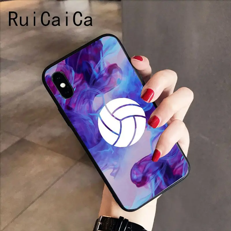 RuiCaiCa I love Volleyball Novelty Fundas Phone Case Cover for iPhone 5 5Sx 6 7 7plus 8 8Plus X XS MAX XR 10 | Мобильные телефоны и