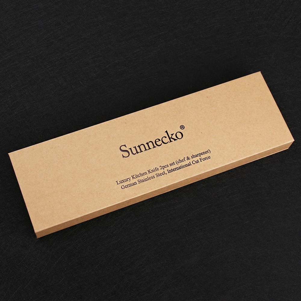 SUNNECKO 8 5 &quotнож шеф-повара и точилка 2 шт набор крафт-бумага подарочная коробка