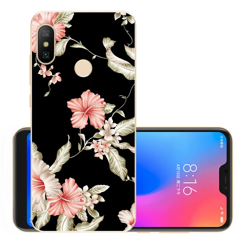 Чехол CaseRiver для Xiaomi Redmi 6 Pro мягкая силиконовая защитная накладка с узором из ТПУ