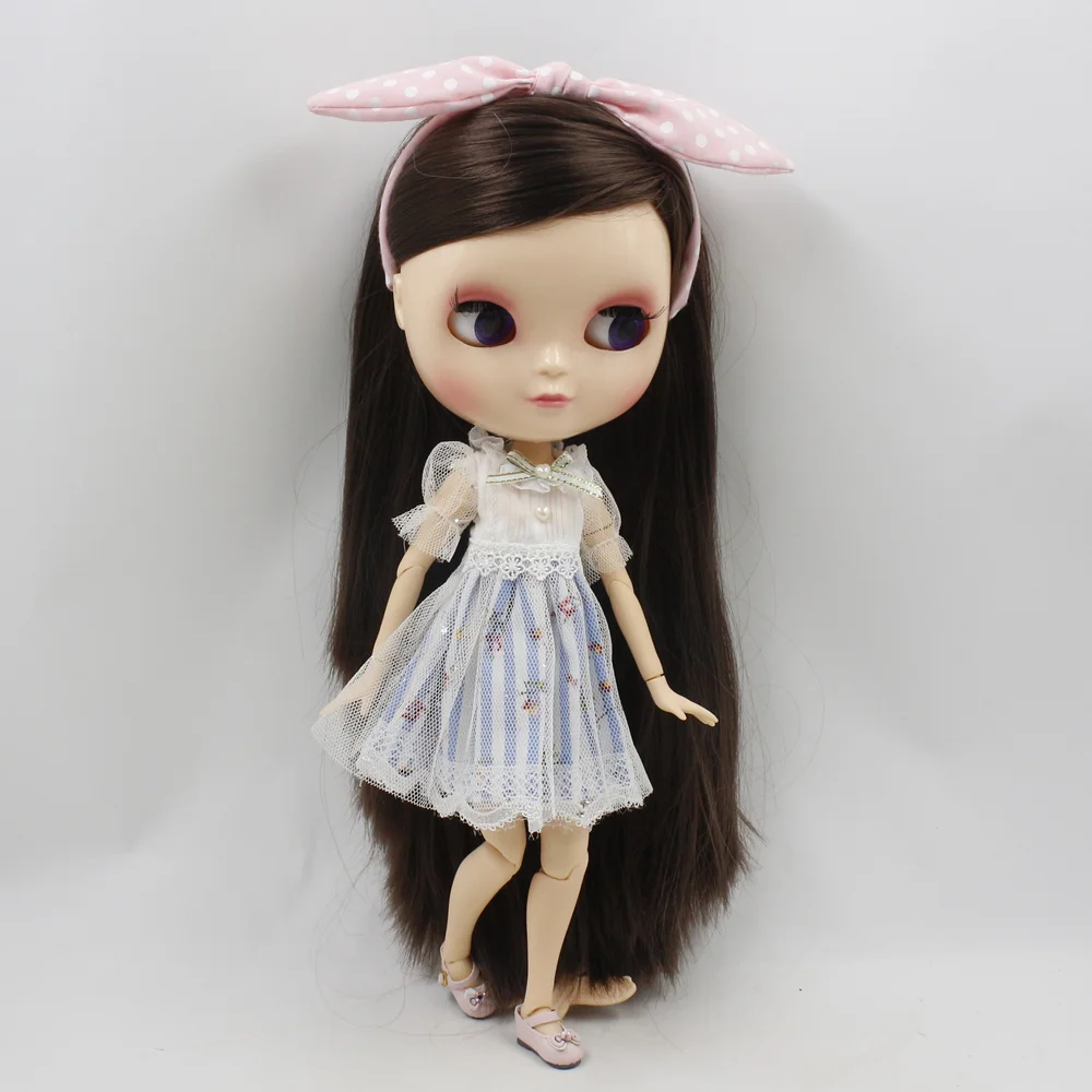 Кукла blyth icy licca body 280BL0222 Дикая мода супер мягкие прямые волосы сустав тело 1/6 30 см