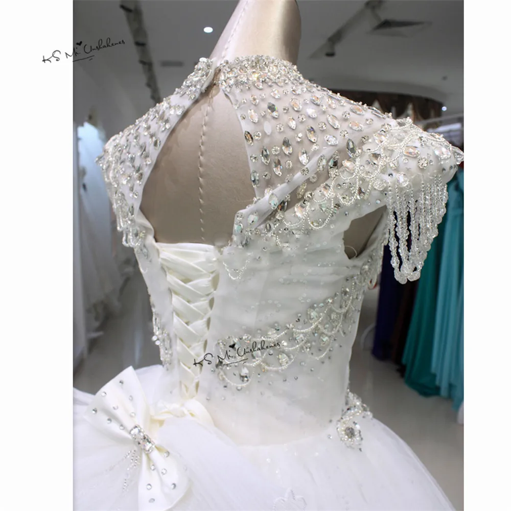 Роскошное Свадебное платье принцессы Vestido de Noiva 2018 Стразы женское бальное