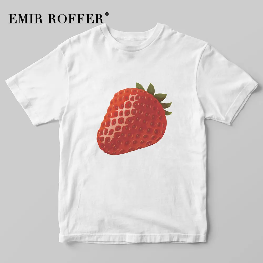 EMIR ROFFER 2019 летняя футболка с принтом клубники Harajuku Kawaii Женская модная графическим