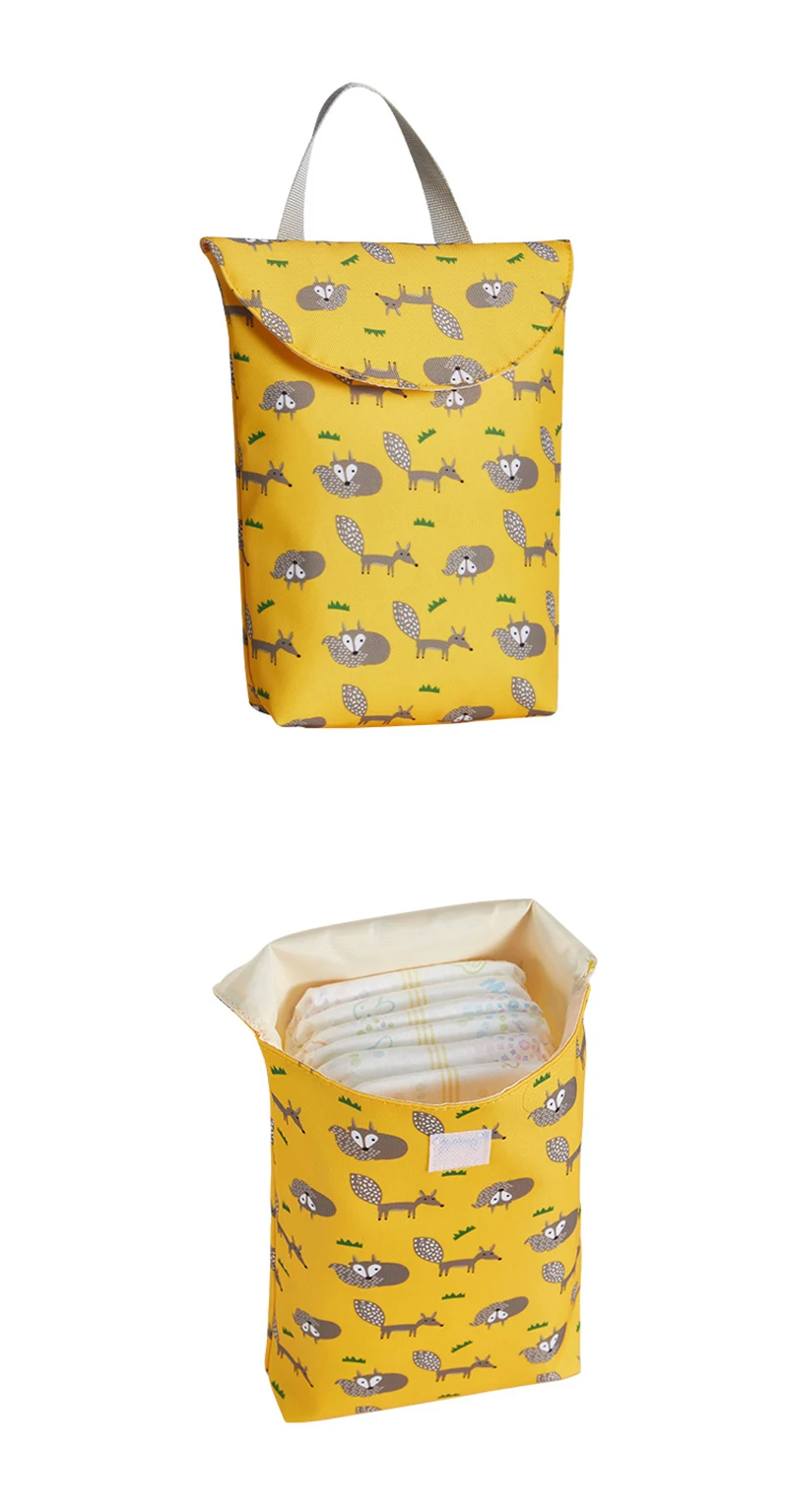 Multifunctional Baby Diaper Bag Organizer Portable Mummy Nappy Storage Bag Waterproof Printed Reusable Stroller Organizer