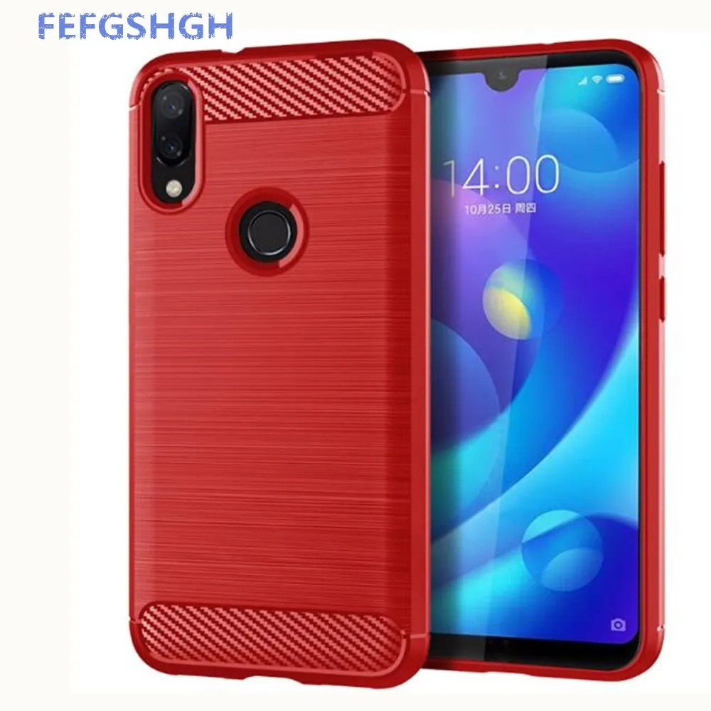 Чехол из углеродного волокна для Xiaomi Mi Play резиновые силиконовые чехлы телефонов