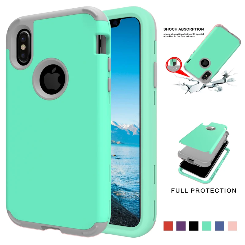 Чехол для iPhone X 10 Силиконовый ТПУ ПК Гибридный сверхпрочный защитный чехол