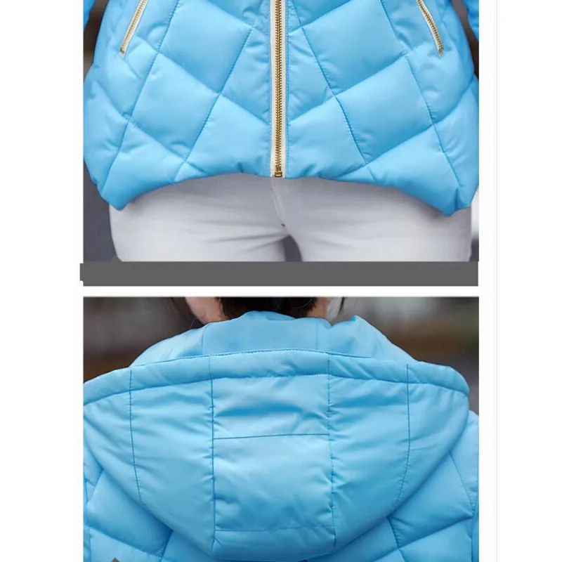 Winter Feather Cotton Women Jacket Coat Short Section Parkas Fashion Thick Big Yards Cotton-Padded Female Overcoat LJ0406 | Женская
