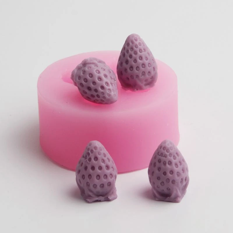 3D Клубничная шоколадная форма для украшения торта DIY Свеча желе пудинг