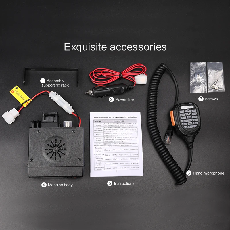 Zastone Z218 Мини-Автомобильная рация 10 км 25 Вт Двухдиапазонная VHF/UHF 136-174 МГц 400-470 128CH