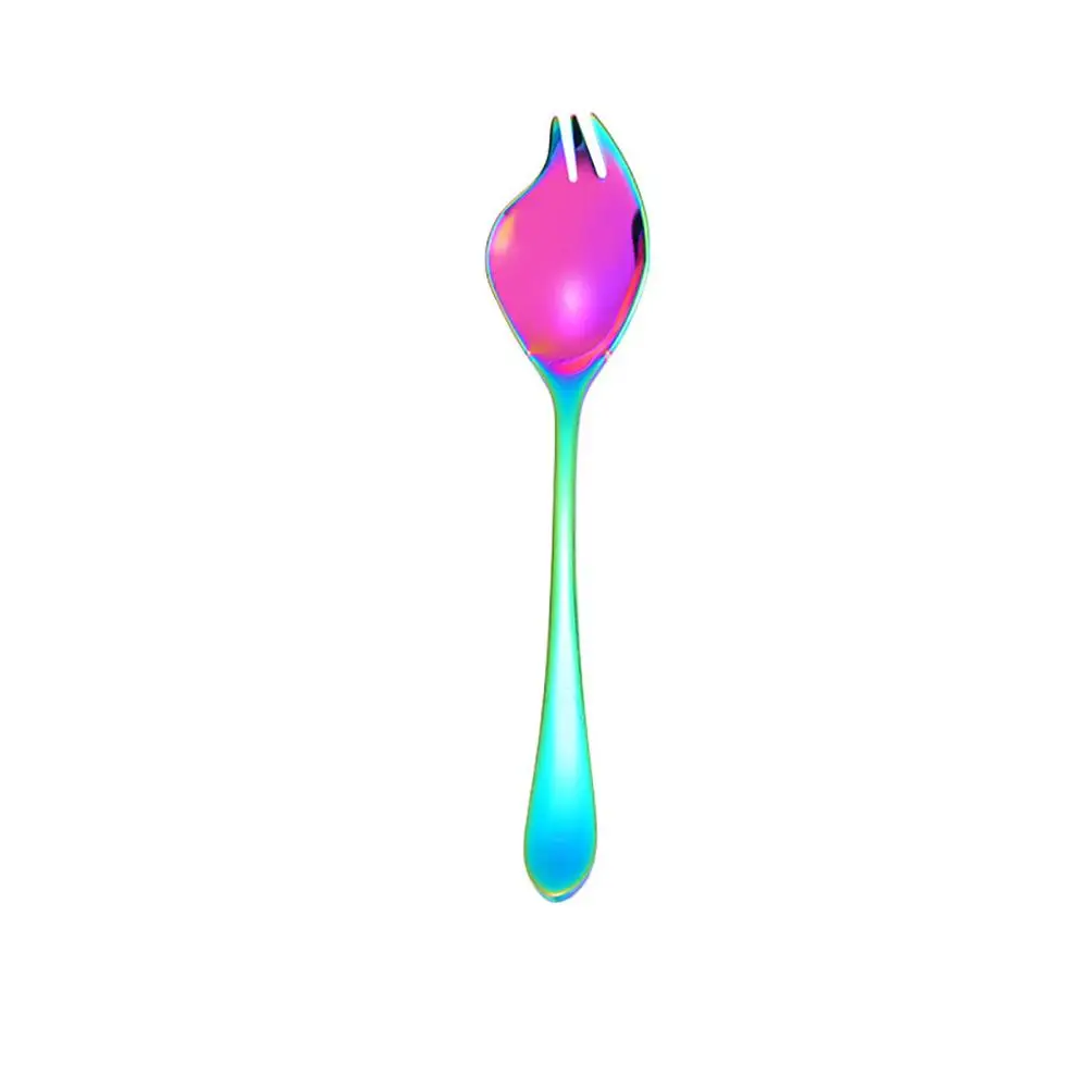 Multicolor Красочные ложки ручки ложки столовые приборы для мороженого питьевые Инструменты кухонный гаджет музыкальные чайные ложки Новые поступления& c - Цвет: Multicolor