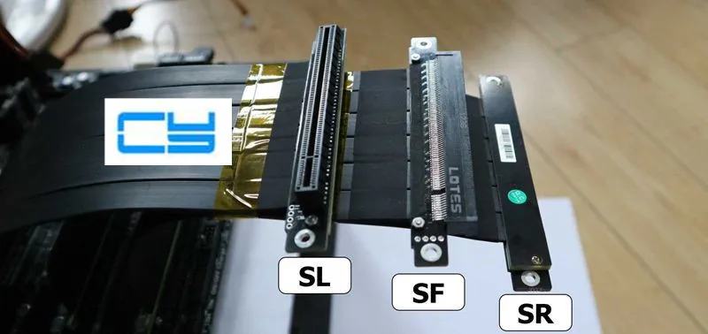 Кабель-удлинитель Gen3.0 Riser PCIe 8x to PCI-e 16x с прямым и левым углом 64G/bps PCI E X8 X16 Express Graphics