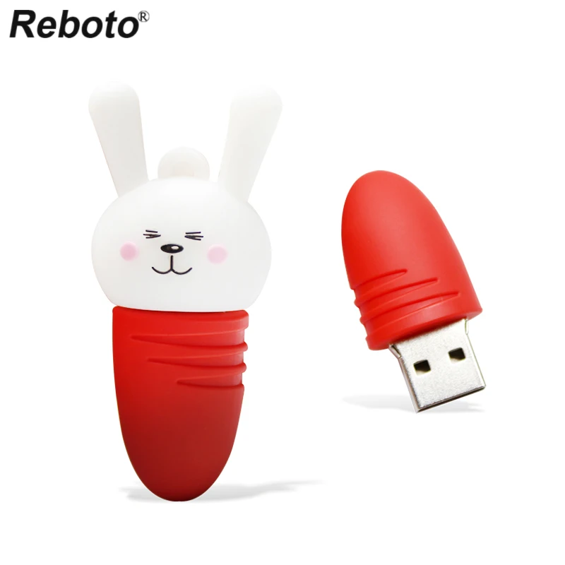 Мультфильм кролик USB Flash Drive 32 ГБ 64 накопитель 16 памяти флешки 8 4 флеш-накопитель