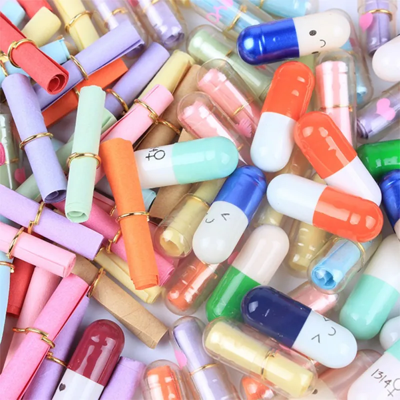 50 шт новые милые капсулы любовь таблетки положить в желаний дрейф влюбленных