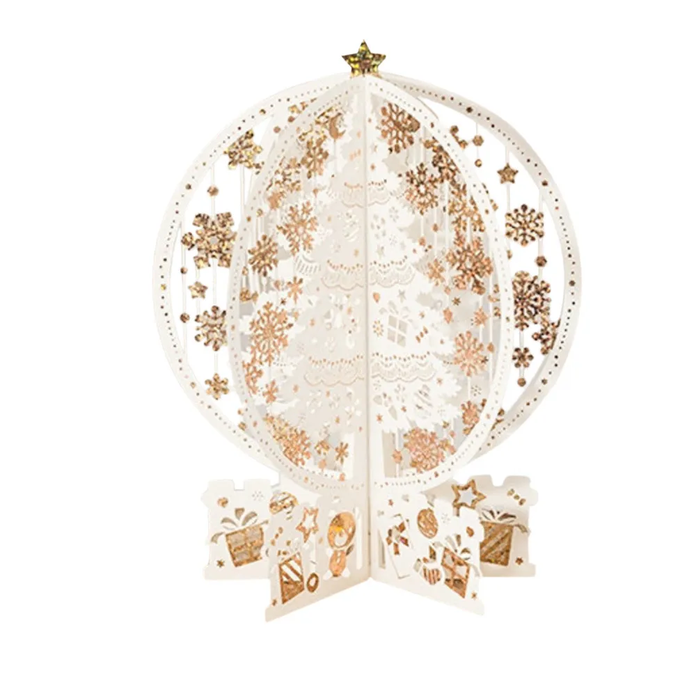 Thanks To the Girlfriend Bronzing cardHollow christmas 3d card fashion Crystal Ball Card birthday gift cards hot | Дом и сад