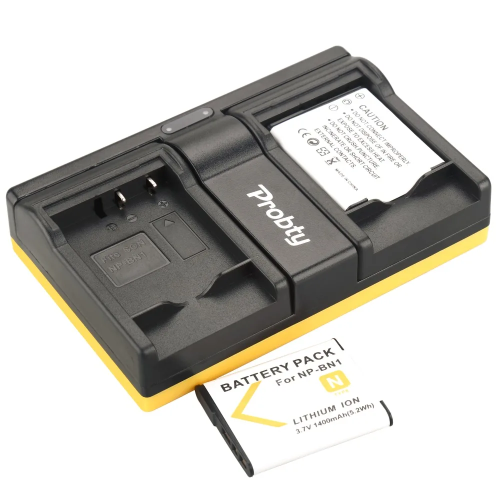 Probty 2 шт. NP BN1 Камера Батарея + USB Dual Зарядное устройство для SONY DSC W630 W570 WX100 WX150 TX7C W510